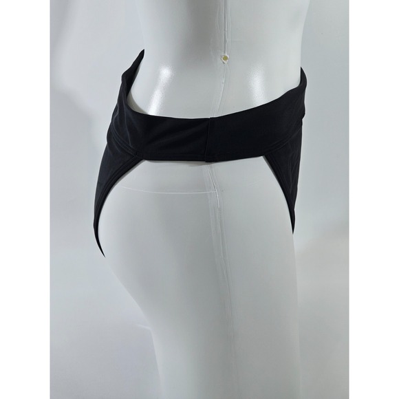Abercrombie & Fitch Womens M Black Cheeky High Waist Bikini‎ Bottom Swim EUC - Picture 2 of 5